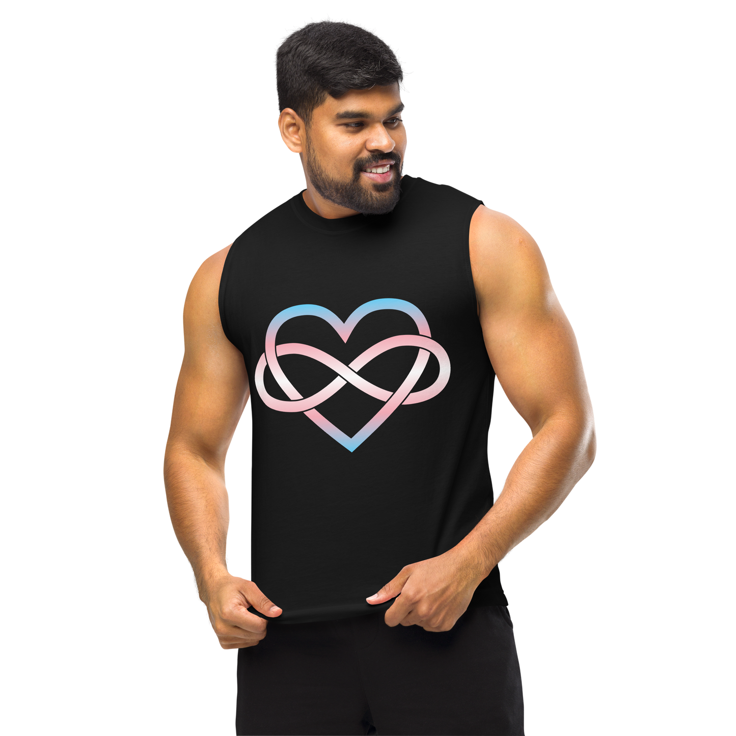 Polyamory Infinity Heart - Trans Unisex Muscle Shirt