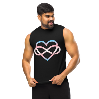 Polyamory Infinity Heart - Trans Unisex Muscle Shirt