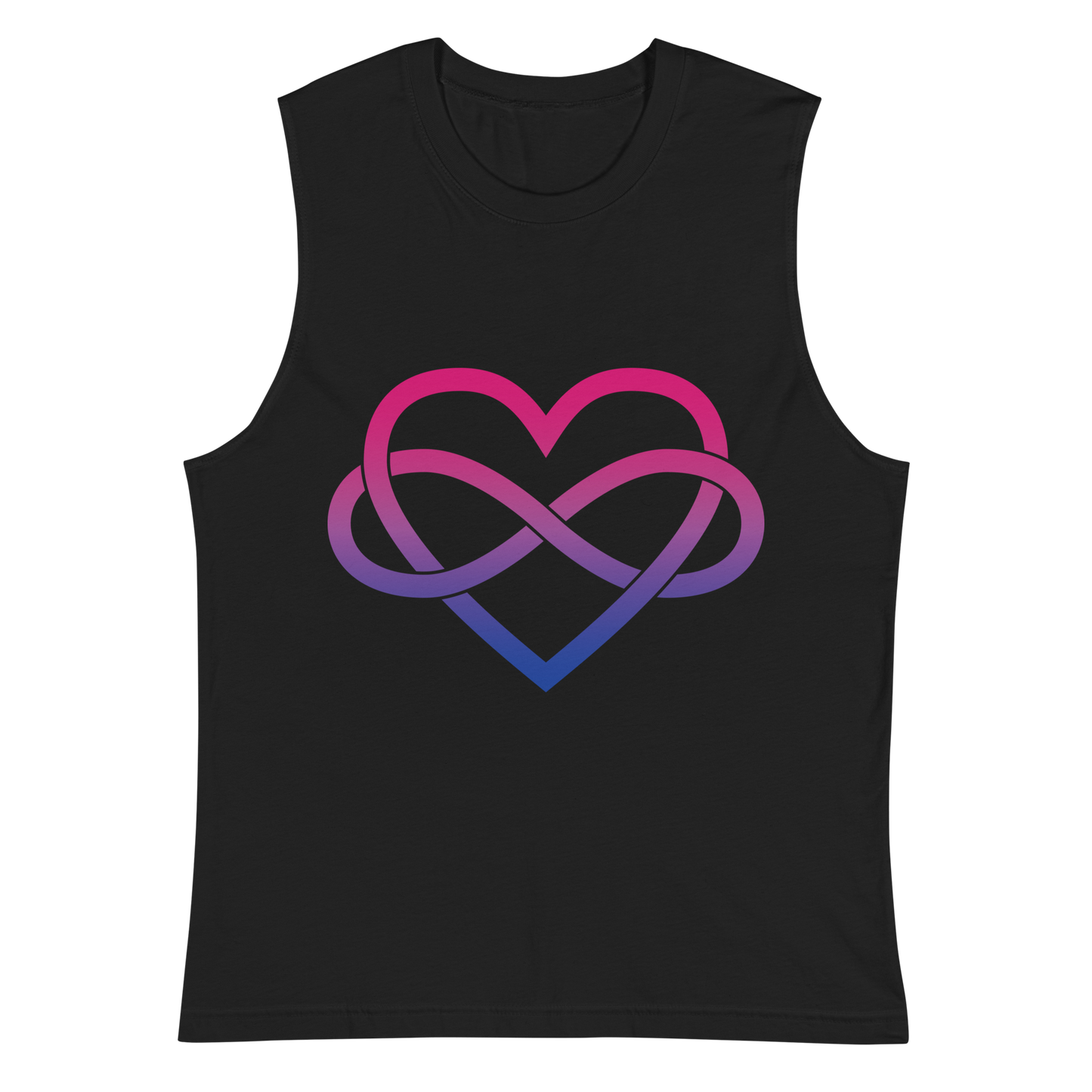 Polyamory Infinity Heart - Bisexual Unisex Muscle Shirt