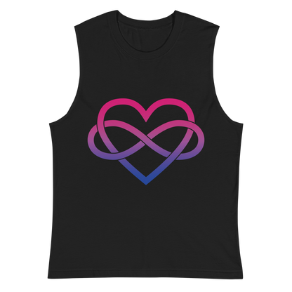 Polyamory Infinity Heart - Bisexual Unisex Muscle Shirt