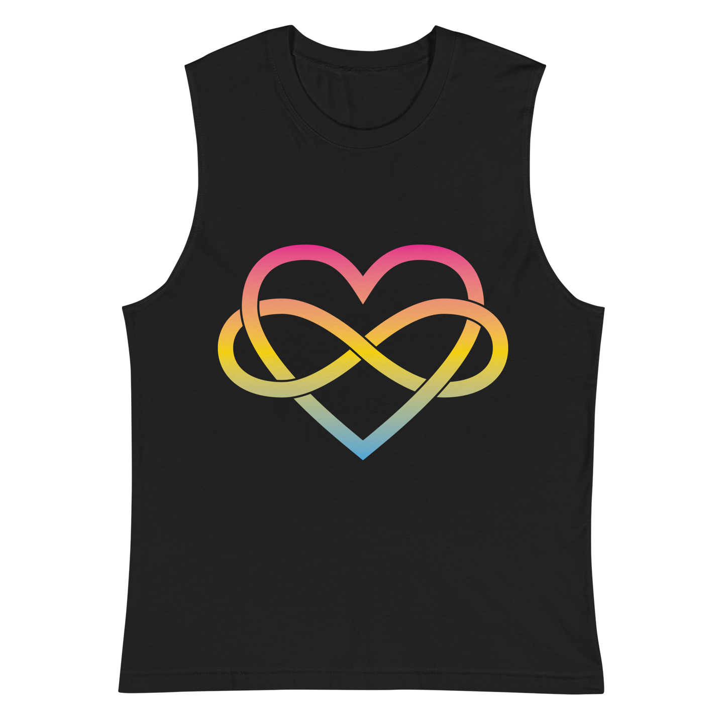 Polyamory Infinity Heart - Pansexual Unisex Muscle Shirt