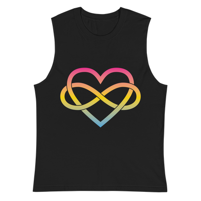 Polyamory Infinity Heart - Pansexual Unisex Muscle Shirt