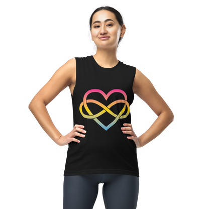 Polyamory Infinity Heart - Pansexual Unisex Muscle Shirt