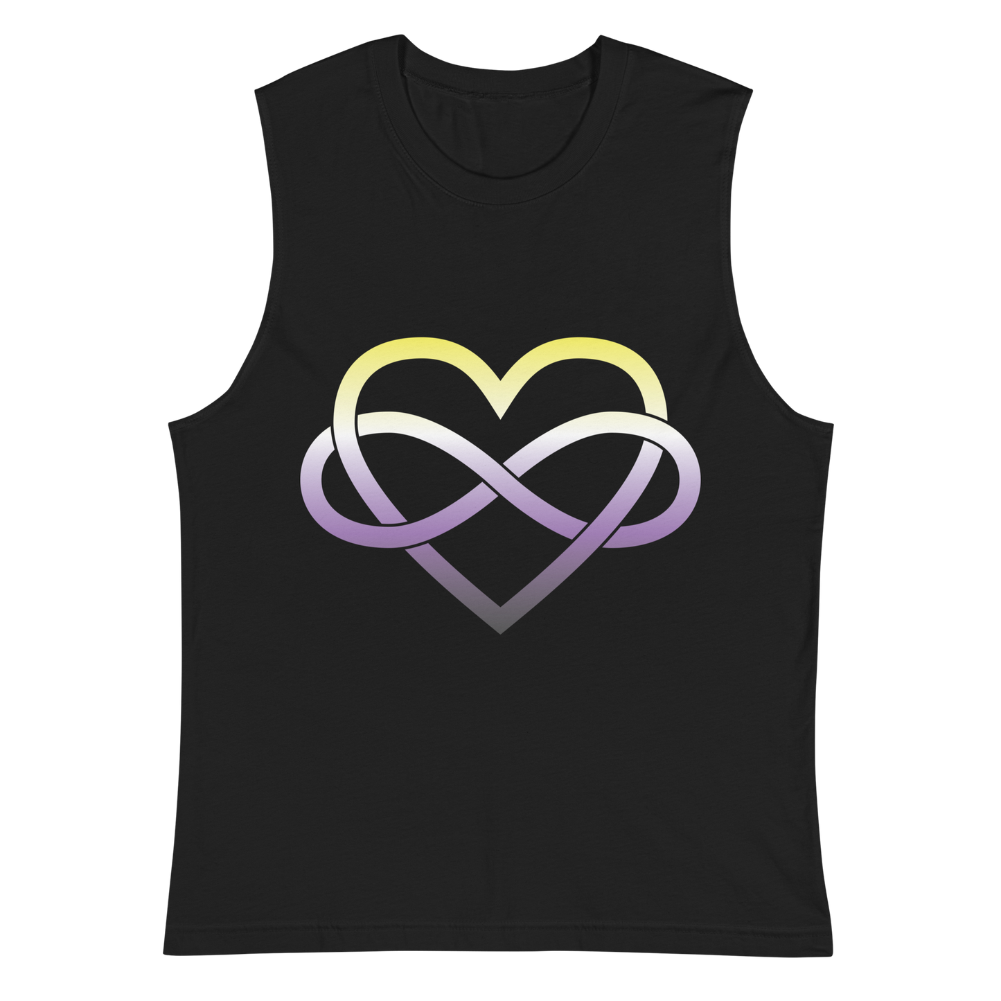 Polyamory Infinity Heart - Non-binary Unisex Muscle Shirt