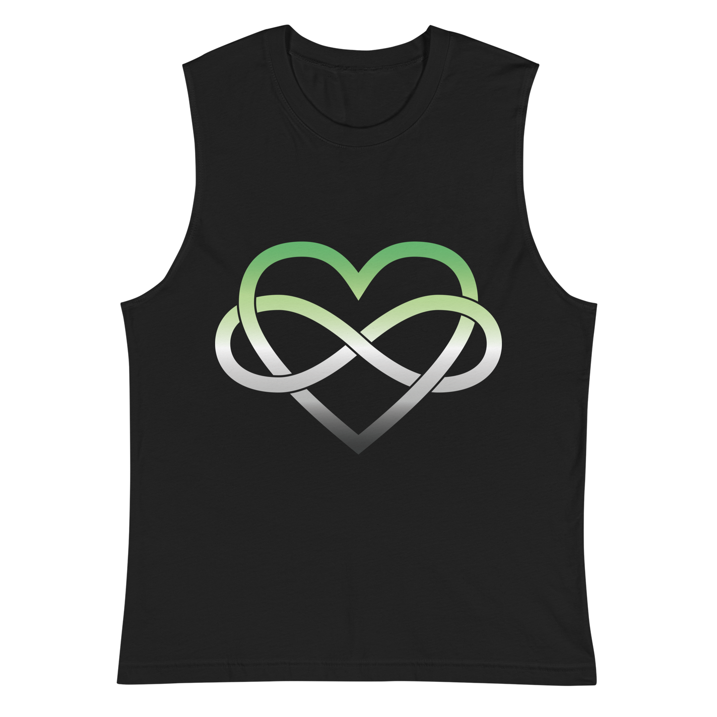 Polyamory Infinity Heart - Aromantic Unisex Muscle Shirt