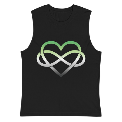 Polyamory Infinity Heart - Aromantic Unisex Muscle Shirt