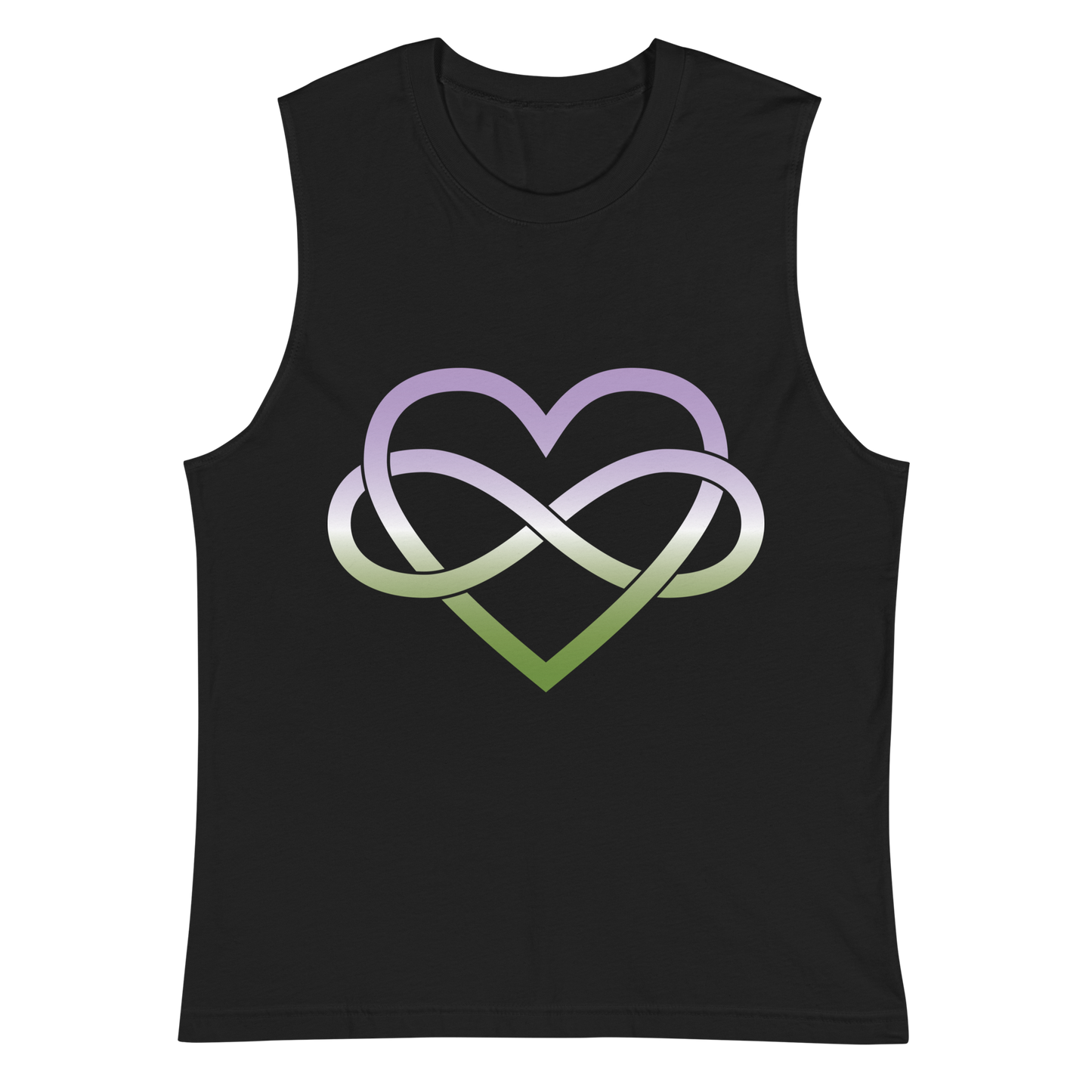 Polyamory Infinity Heart - Genderqueer Unisex Muscle Shirt