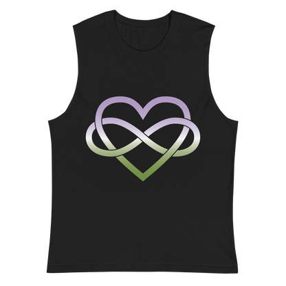 Polyamory Infinity Heart - Genderqueer Unisex Muscle Shirt