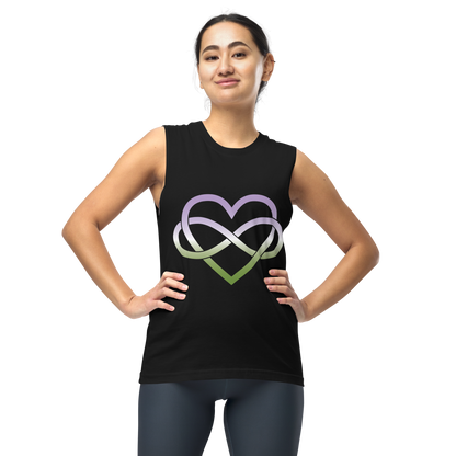 Polyamory Infinity Heart - Genderqueer Unisex Muscle Shirt