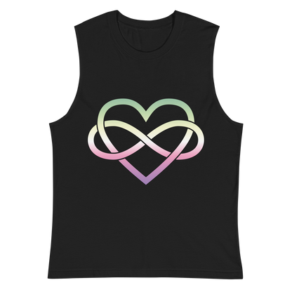 Polyamory Infinity Heart - Genderfae Unisex Muscle Shirt