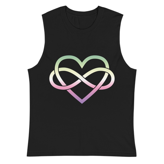 Polyamory Infinity Heart - Genderfae Unisex Muscle Shirt