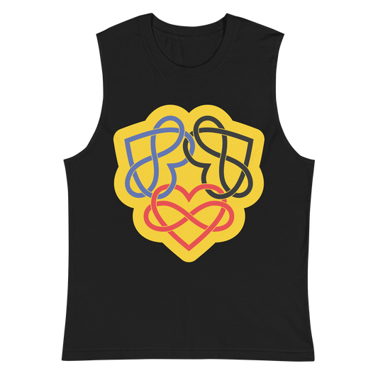 Poly Infinity Hearts Interlocked Unisex Muscle Shirt