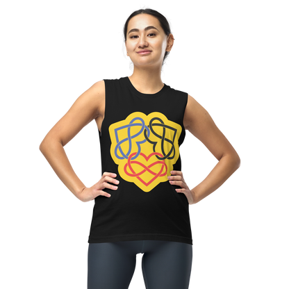 Poly Infinity Hearts Interlocked Unisex Muscle Shirt