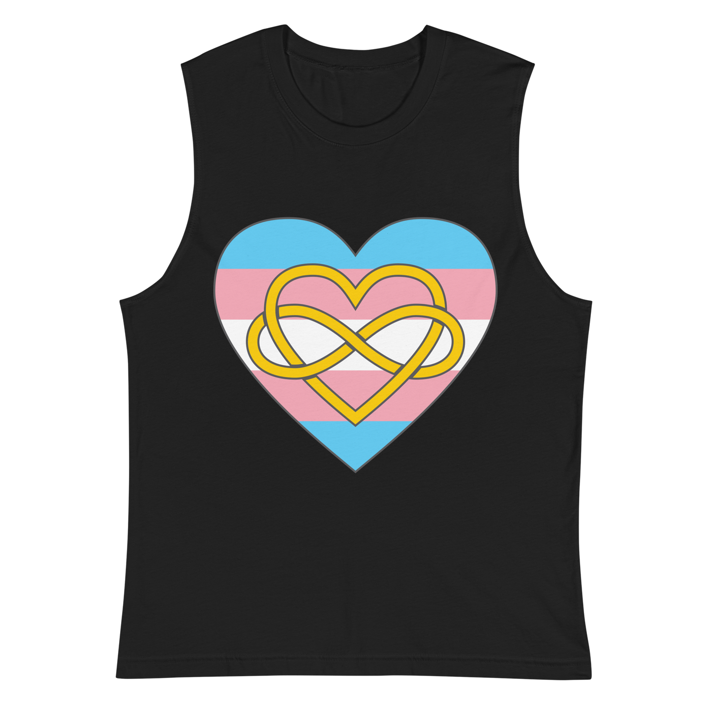 Polyamory Infinity Heart Trans Pride Unisex Muscle Shirt