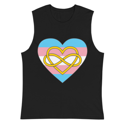 Polyamory Infinity Heart Trans Pride Unisex Muscle Shirt