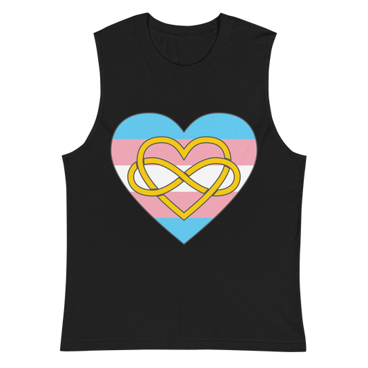 Polyamory Infinity Heart Trans Pride Unisex Muscle Shirt