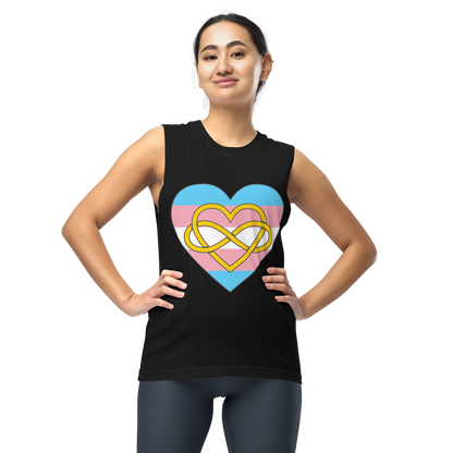 Polyamory Infinity Heart Trans Pride Unisex Muscle Shirt