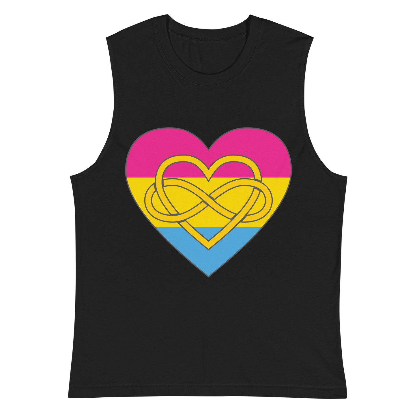 Polyamory Infinity Heart Pansexual Pride Unisex Muscle Shirt