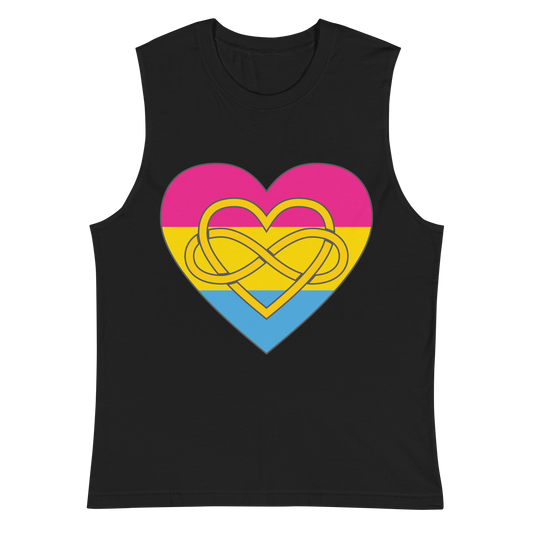 Polyamory Infinity Heart Pansexual Pride Unisex Muscle Shirt