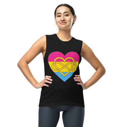 Polyamory Infinity Heart Pansexual Pride Unisex Muscle Shirt