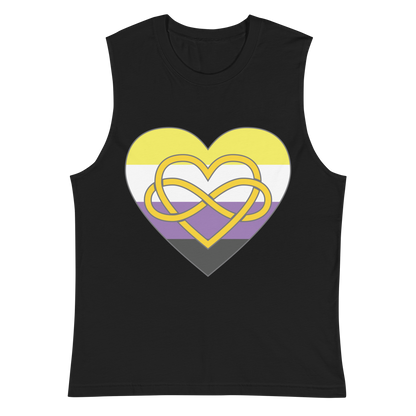 Polyamory Infinity Heart Non-binary Pride Unisex Muscle Shirt