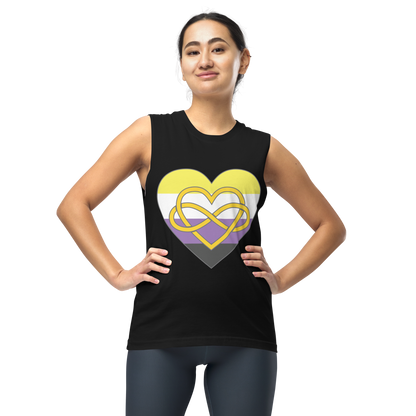 Polyamory Infinity Heart Non-binary Pride Unisex Muscle Shirt