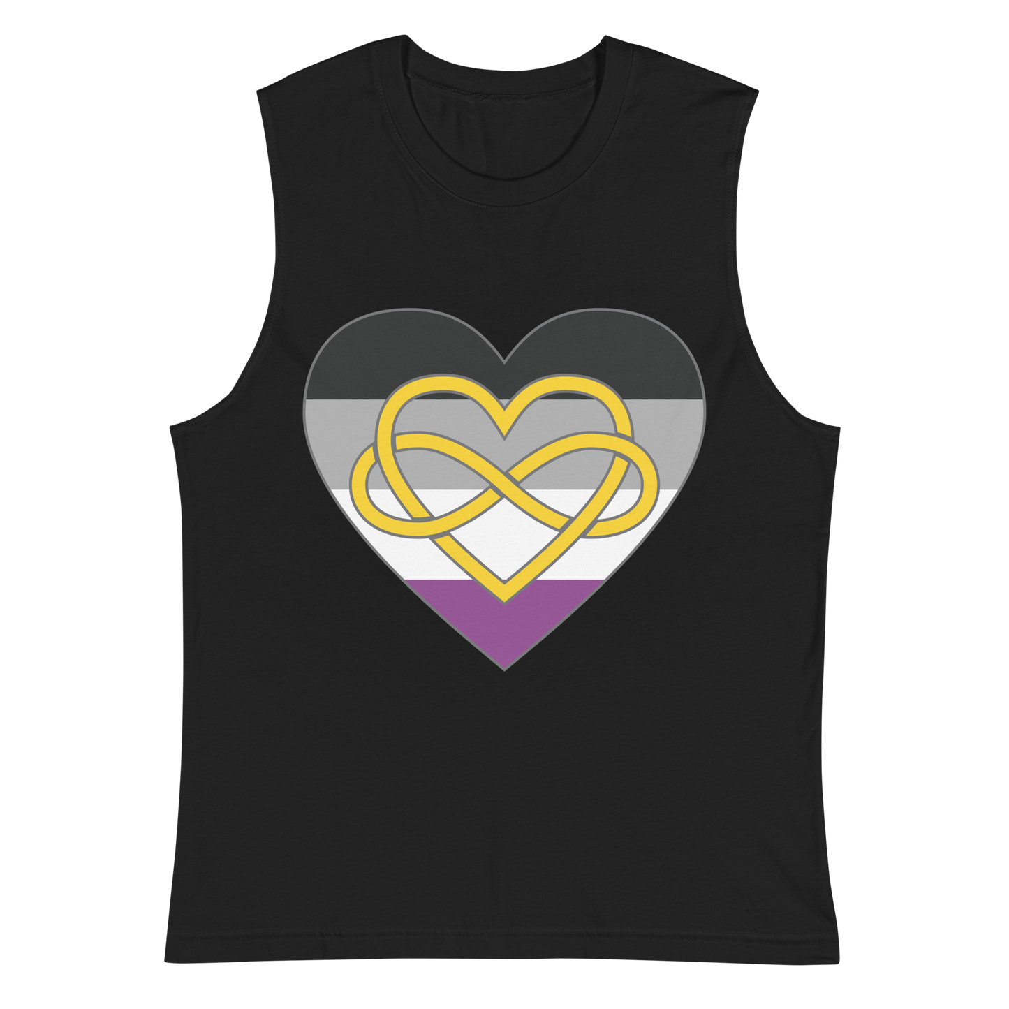 Polyamory Infinity Heart Asexual Pride Unisex Muscle Shirt