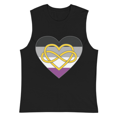 Polyamory Infinity Heart Asexual Pride Unisex Muscle Shirt