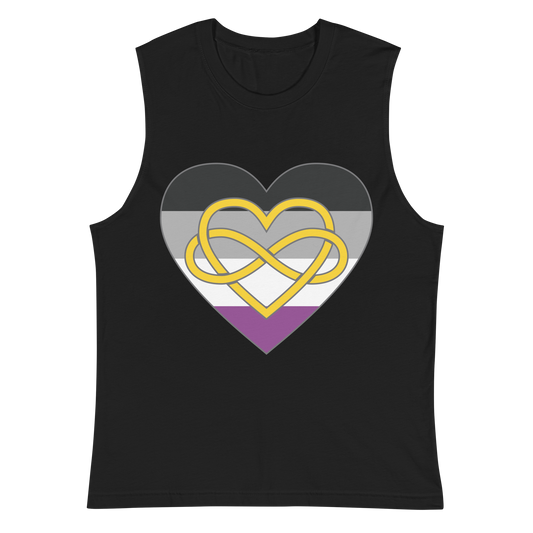 Polyamory Infinity Heart Asexual Pride Unisex Muscle Shirt