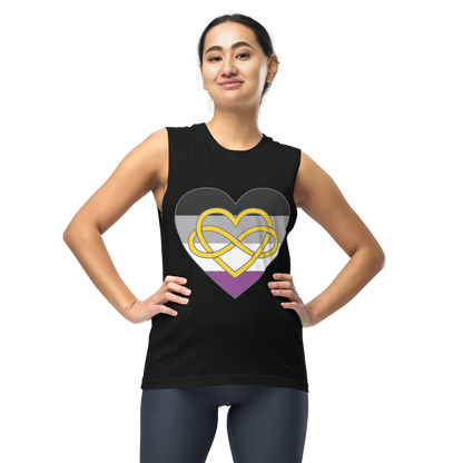 Polyamory Infinity Heart Asexual Pride Unisex Muscle Shirt