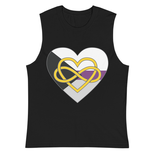 Polyamory Infinity Heart Demisexual Pride Unisex Muscle Shirt