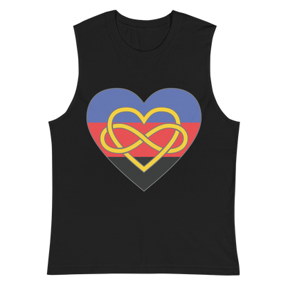 Polyamory Infinity Heart Pride Unisex Muscle Shirt