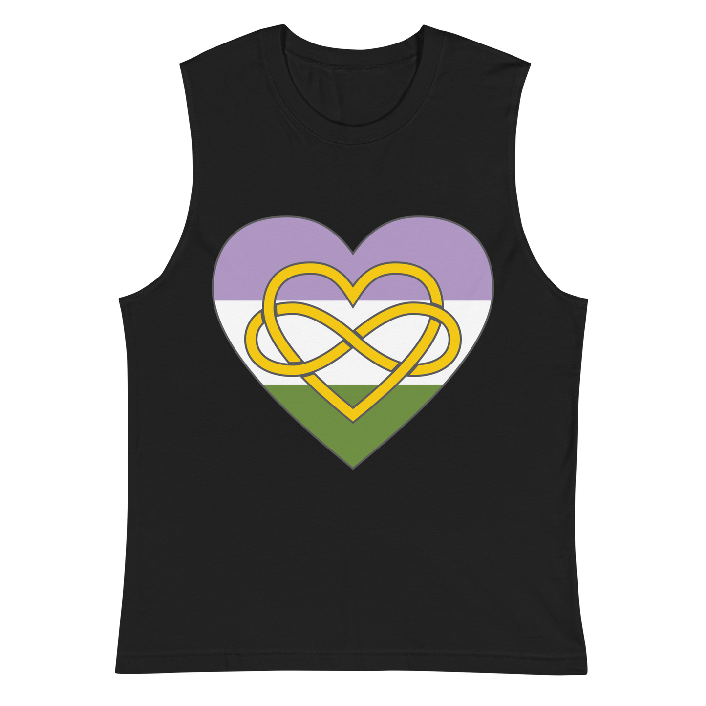 Polyamory Infinity Heart Genderqueer Pride Unisex Muscle Shirt