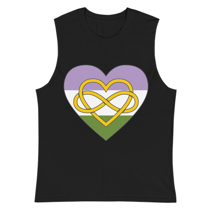 Polyamory Infinity Heart Genderqueer Pride Unisex Muscle Shirt