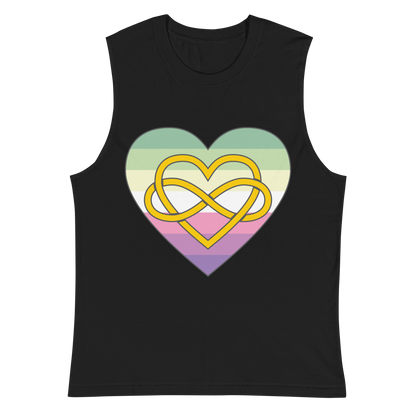 Polyamory Infinity Heart Genderfae Pride Unisex Muscle Shirt