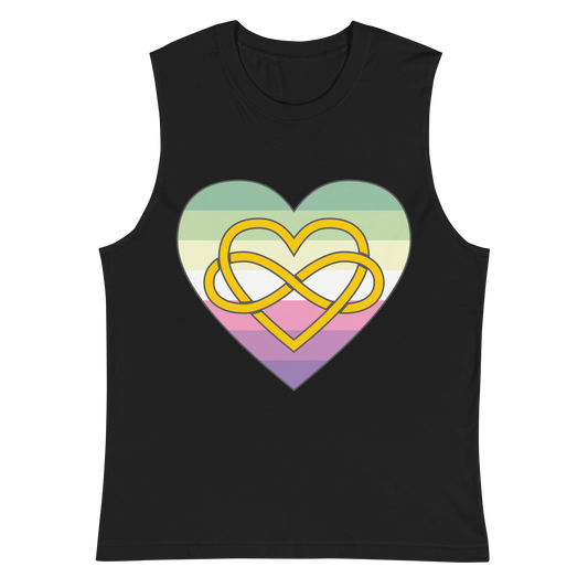 Polyamory Infinity Heart Genderfae Pride Unisex Muscle Shirt