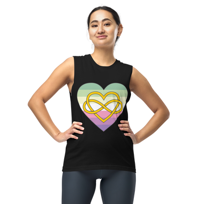 Polyamory Infinity Heart Genderfae Pride Unisex Muscle Shirt