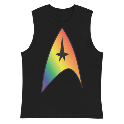 Starfleet Insignia - Rainbow Pride Unisex Muscle Shirt