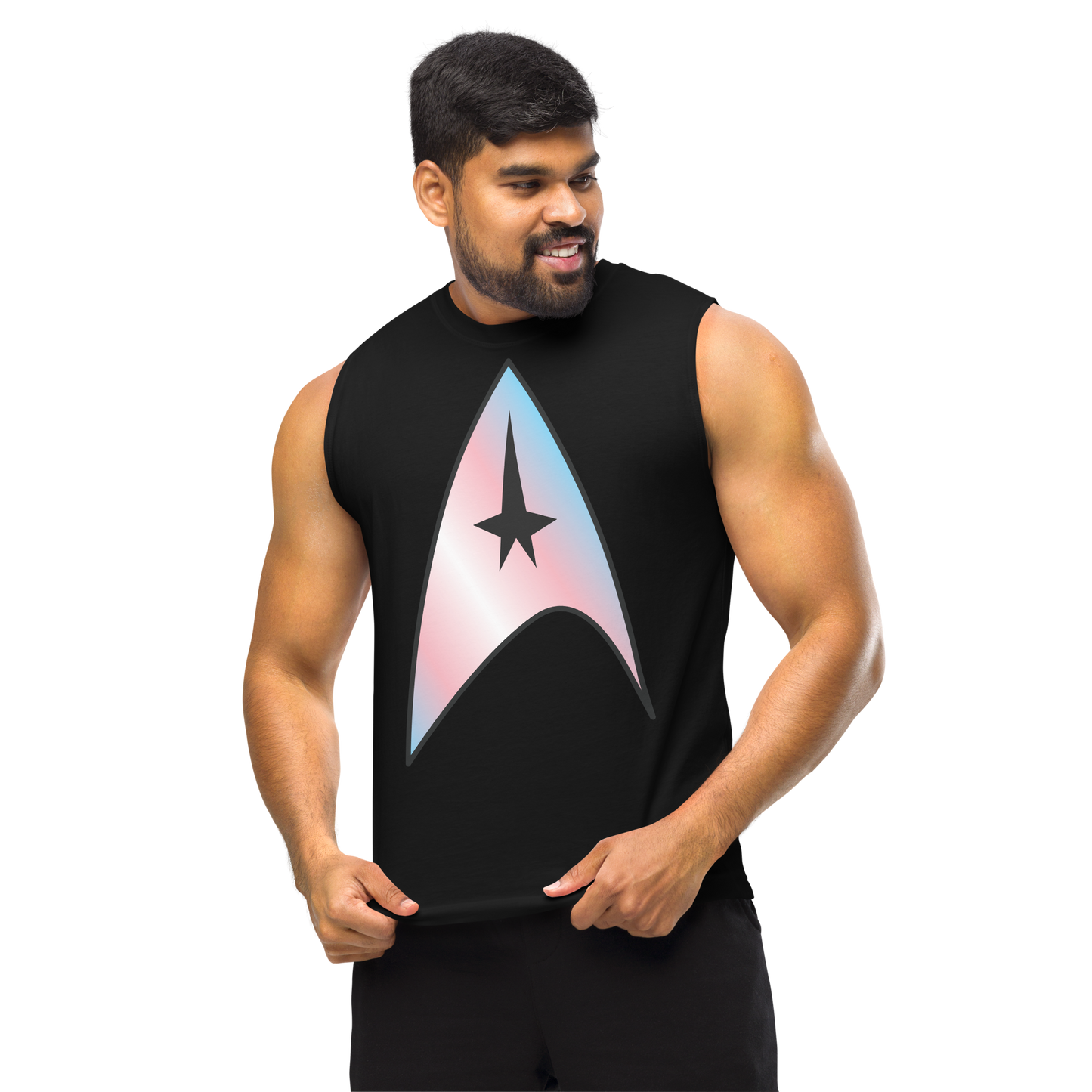 Starfleet Insignia - Trans Pride Unisex Muscle Shirt