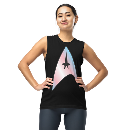 Starfleet Insignia - Trans Pride Unisex Muscle Shirt