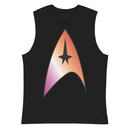 Starfleet Insignia - Lesbian Pride Unisex Muscle Shirt