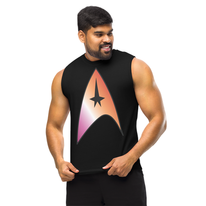 Starfleet Insignia - Lesbian Pride Unisex Muscle Shirt