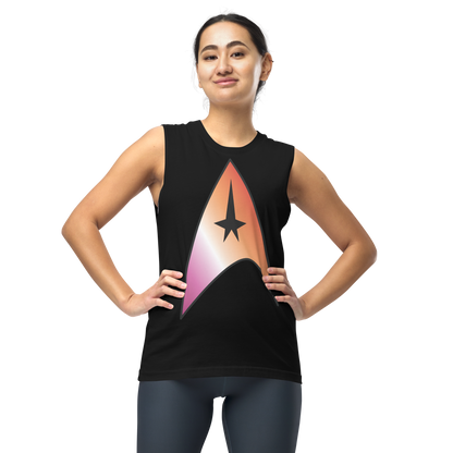 Starfleet Insignia - Lesbian Pride Unisex Muscle Shirt