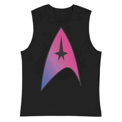 Starfleet Insignia - Bisexual Pride Unisex Muscle Shirt