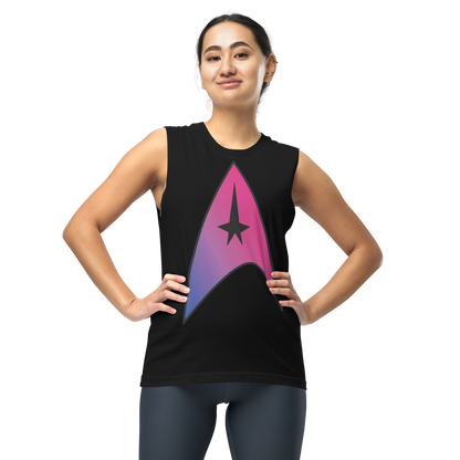 Starfleet Insignia - Bisexual Pride Unisex Muscle Shirt