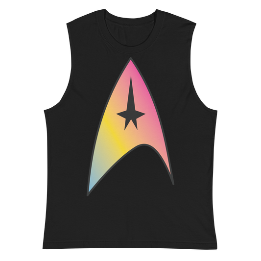 Starfleet Insignia - Pansexual Pride Unisex Muscle Shirt