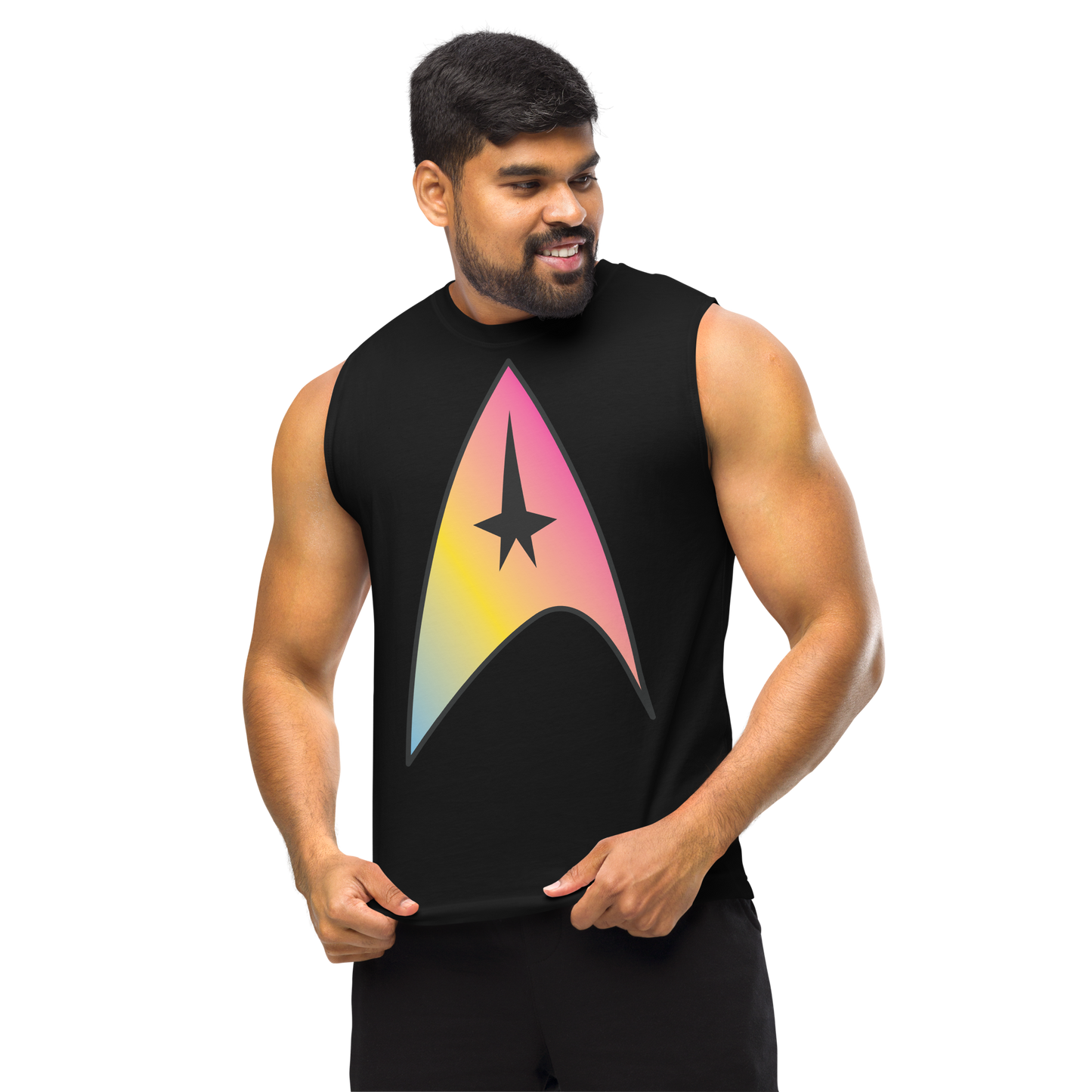 Starfleet Insignia - Pansexual Pride Unisex Muscle Shirt