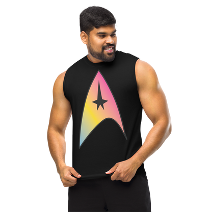 Starfleet Insignia - Pansexual Pride Unisex Muscle Shirt