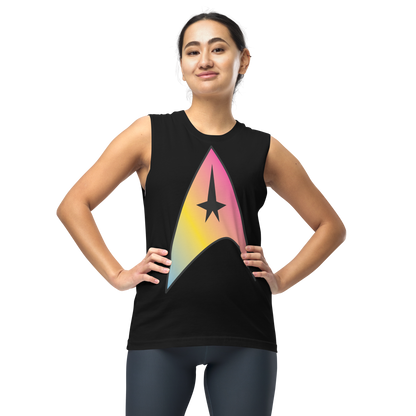 Starfleet Insignia - Pansexual Pride Unisex Muscle Shirt