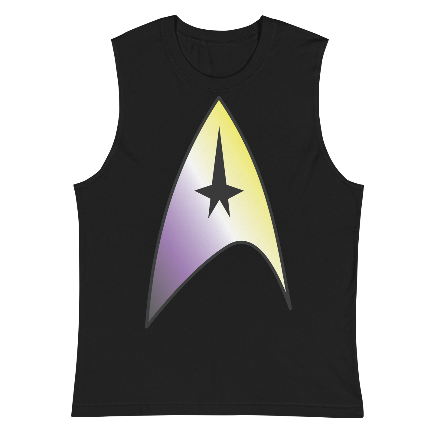 Starfleet Insignia - Non-binary Pride Unisex Muscle Shirt